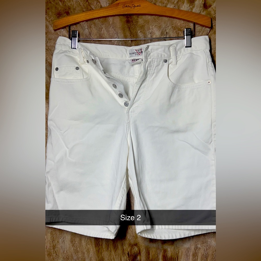White Jean Shorts
